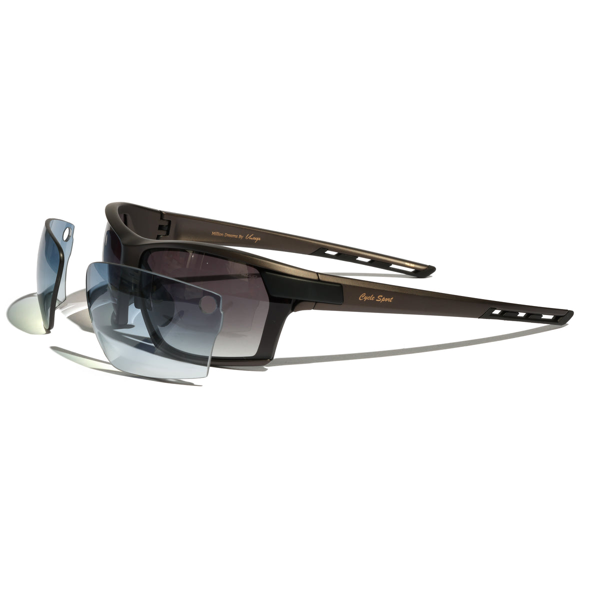 Vintage Paddle sunglasses in Matte-Brown (C282), view 1
