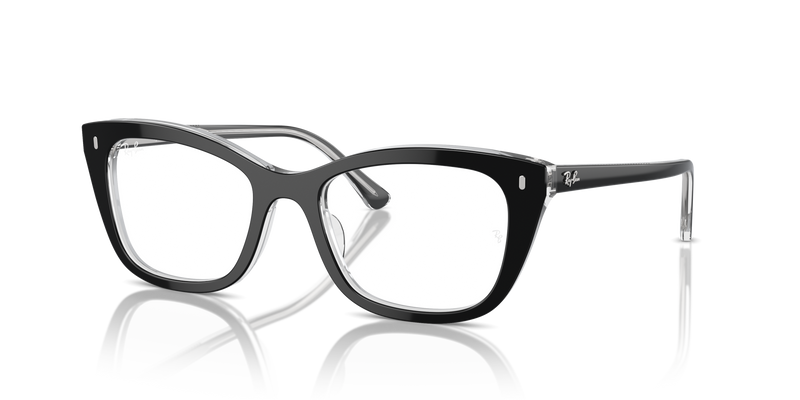 Ray-Ban RB5433 BLACK ON TRANSPARENT
